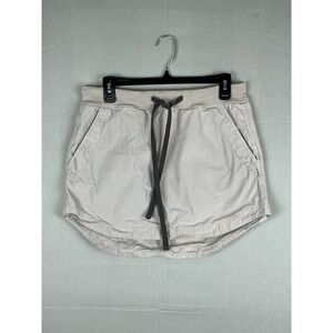 Dylan Womens Skort Beige Drawstring Casual Lightweight Cotton Size S